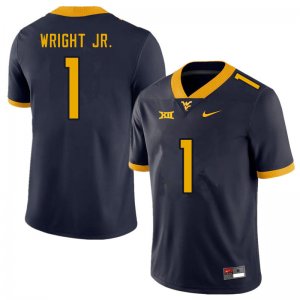 Men's West Virginia Mountaineers NCAA #1 Winston Wright Jr. Navy Authentic Nike Stitched College Football Jersey SS15I42WS